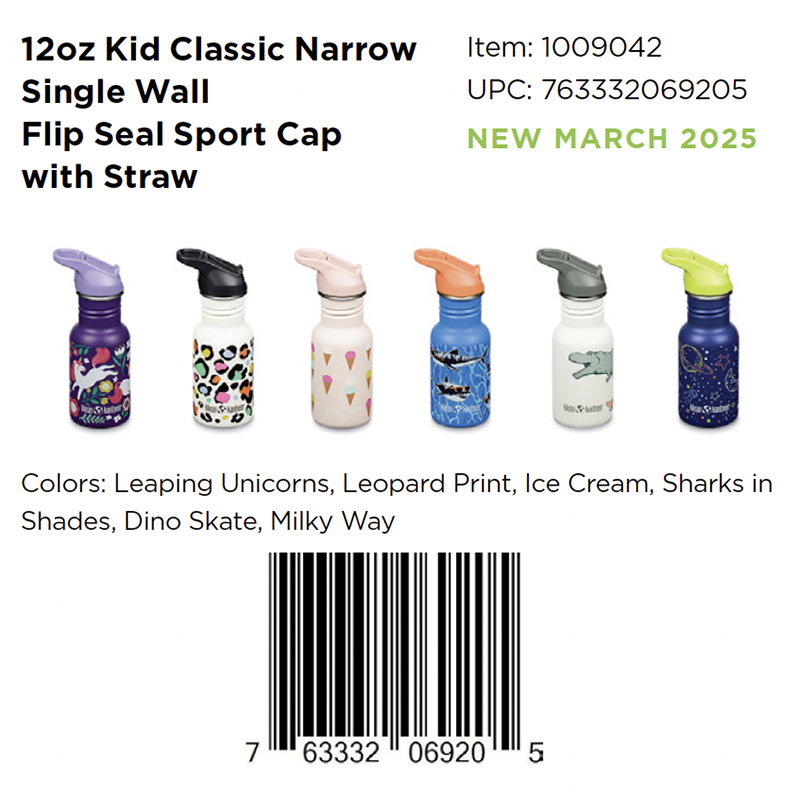 12oz Classic Kid's Water Bottle with Flip Seal Sport Cap - Mixed 6-Pack