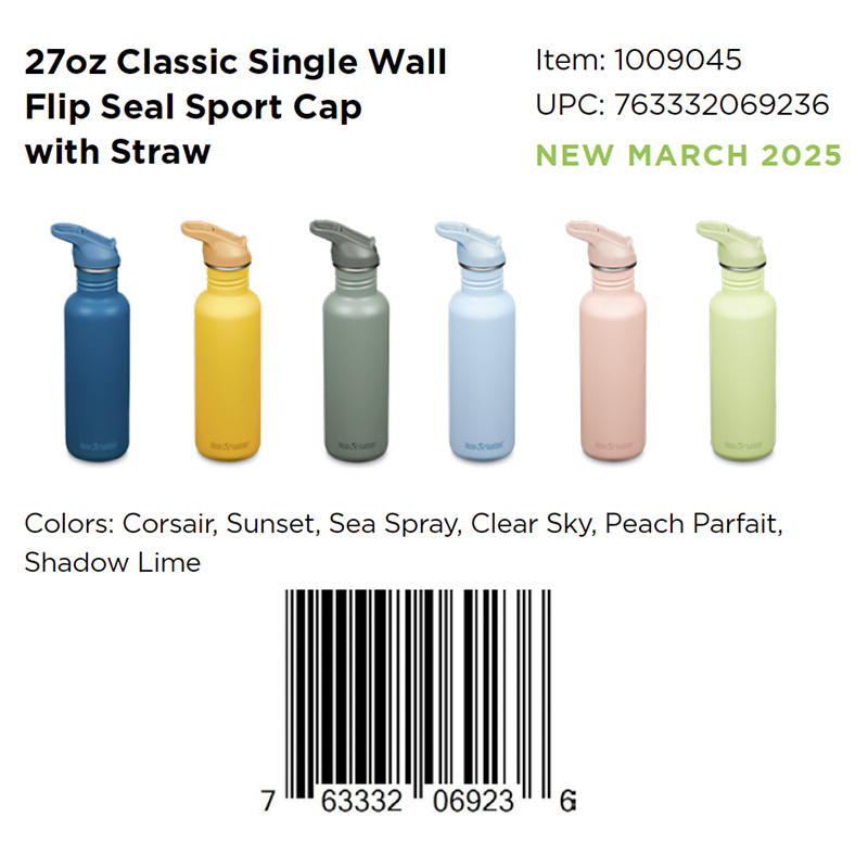 27oz Classic Water Bottle with Flip Seal Sport Cap - Mixed 6-Pack