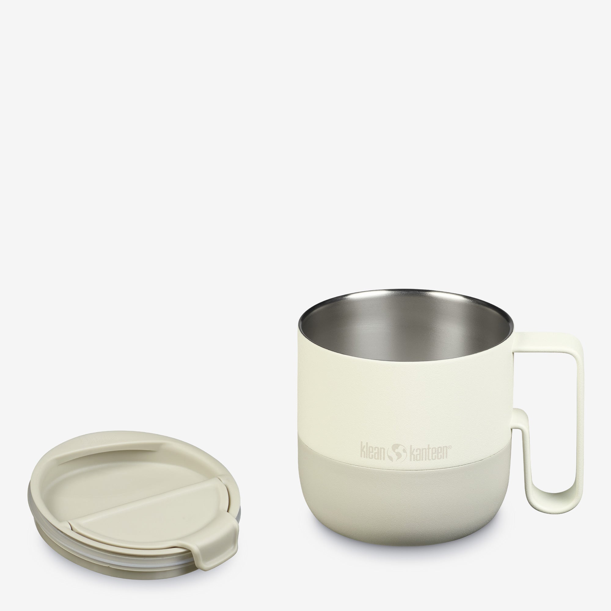 14oz Coffee Mug - Tofu with lid off