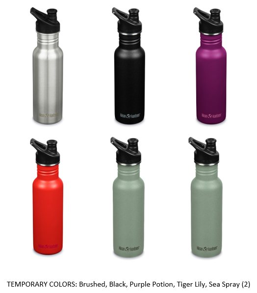 18oz Classic Water Bottle with Sport Cap - Mixed 6-Pack