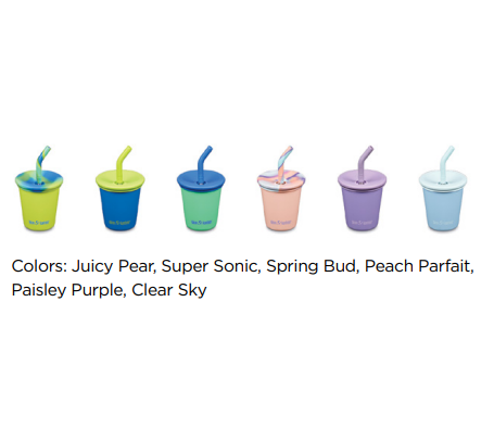 10oz Kid's Cup with Straw Lid - Mixed 6-Pack