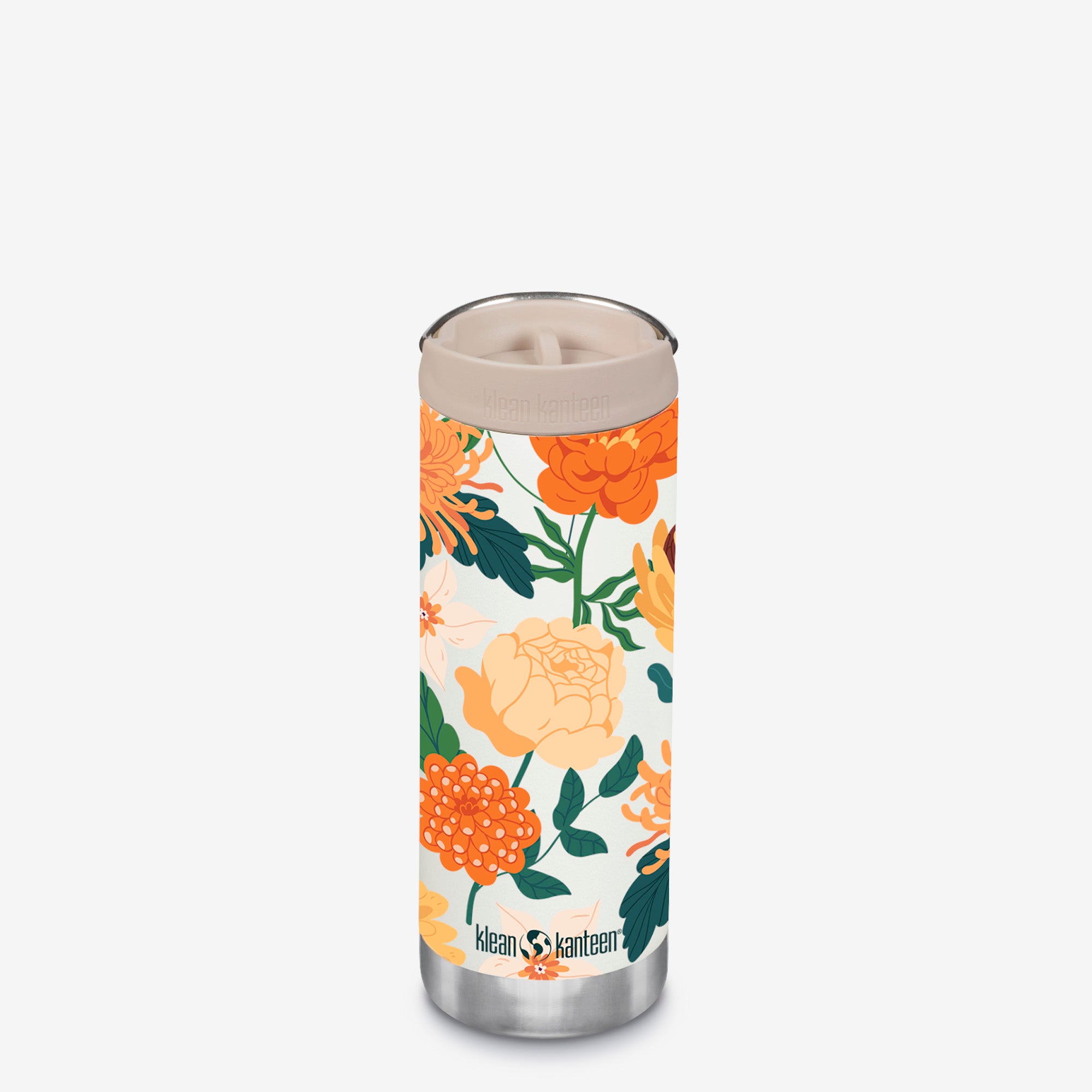 16oz TKWide Insulated Coffee Tumbler with Café Cap - Fall Flowers