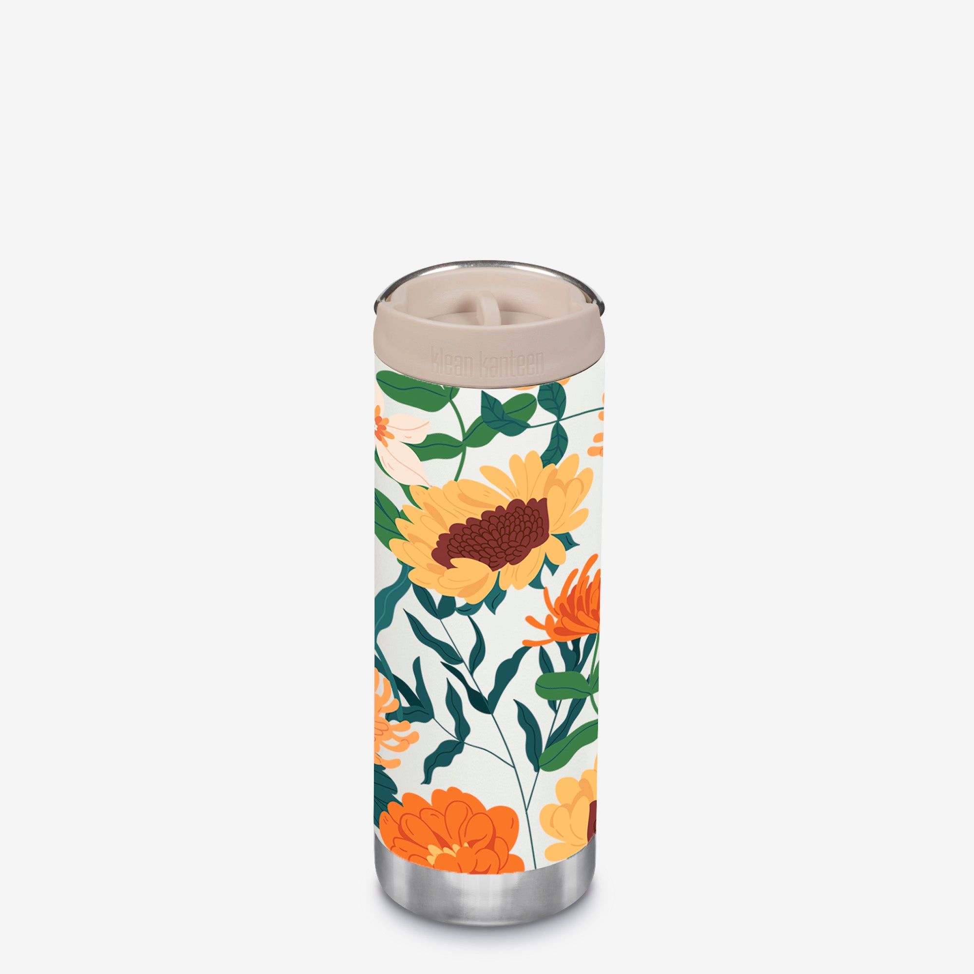 16oz TKWide Insulated Coffee Tumbler with Café Cap - Fall Flowers