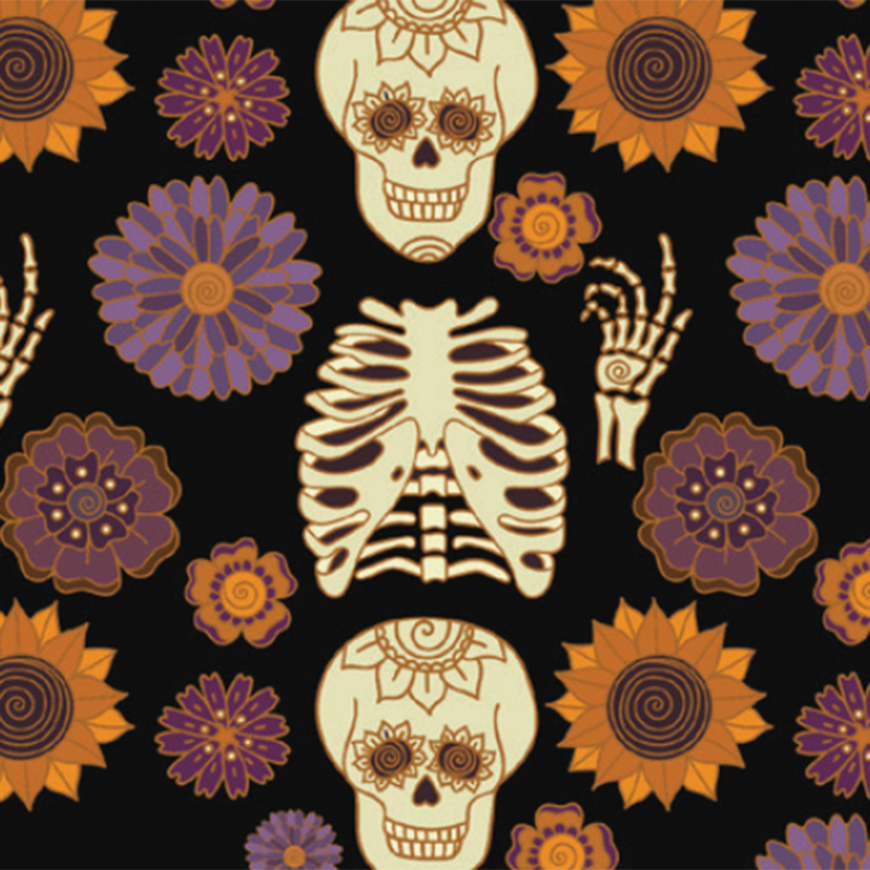 16oz TKWide Insulated Coffee Tumbler with Café Cap - Skeleton Flowers