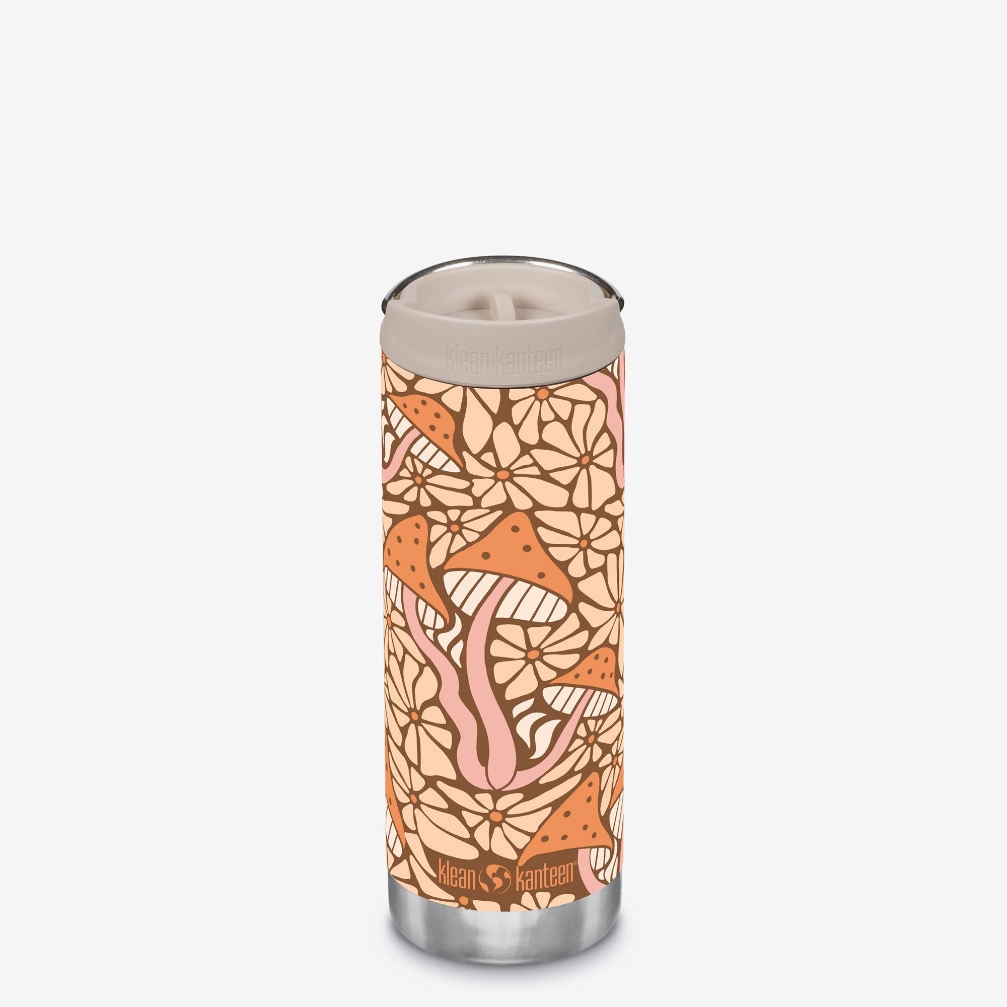 16oz TKWide Insulated Coffee Tumbler with Café Cap - Mushroom Floral