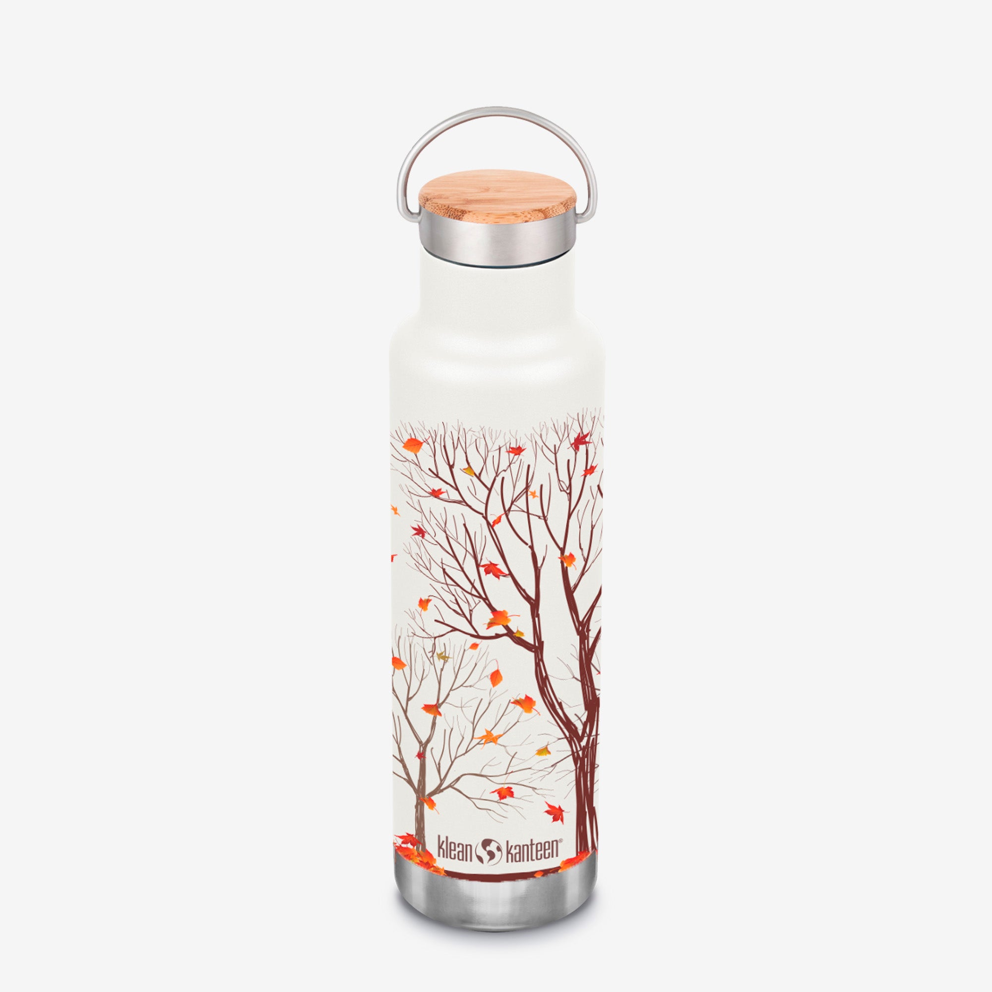 20oz Classic Insulated Water Bottle with Bamboo Cap - Fall Trees