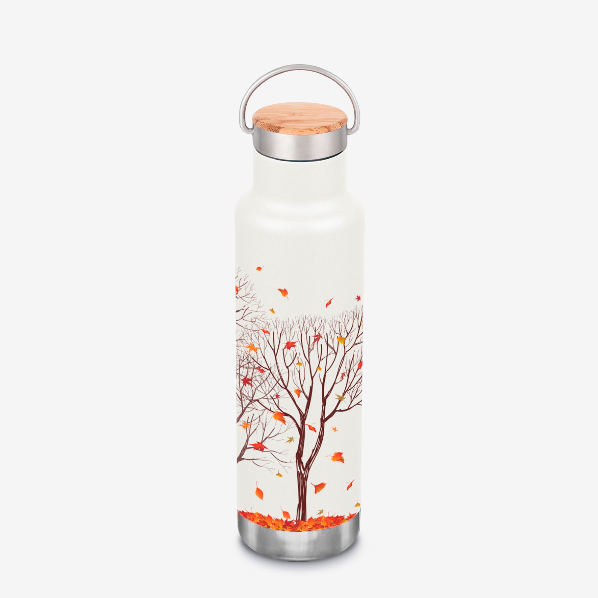 20oz Classic Insulated Water Bottle with Bamboo Cap - Fall Trees