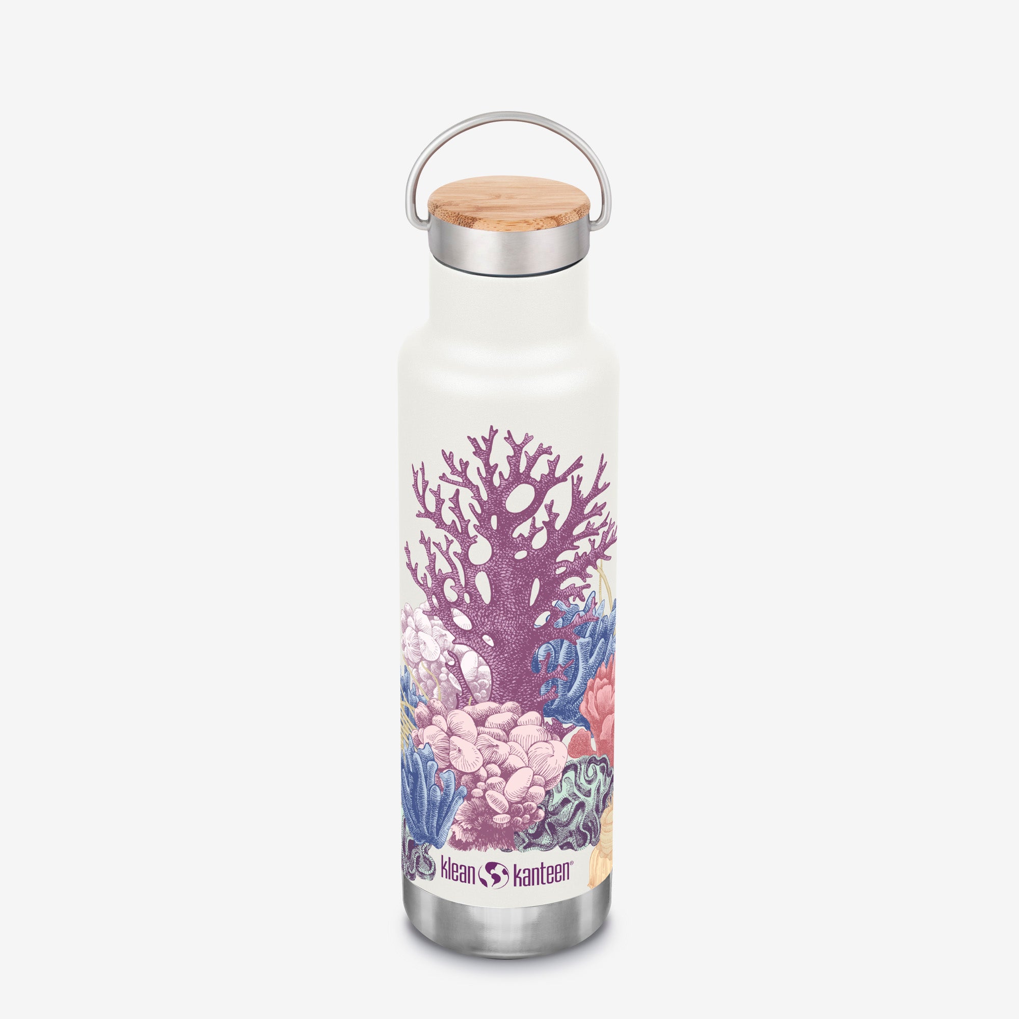 20oz Classic Insulated Water Bottle with Bamboo Cap - World Ocean's Day