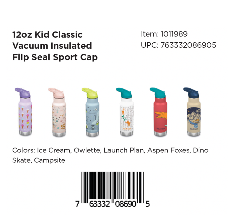 12oz Kid's Classic Insulated with Flip Seal Sport Cap - Mixed Pack