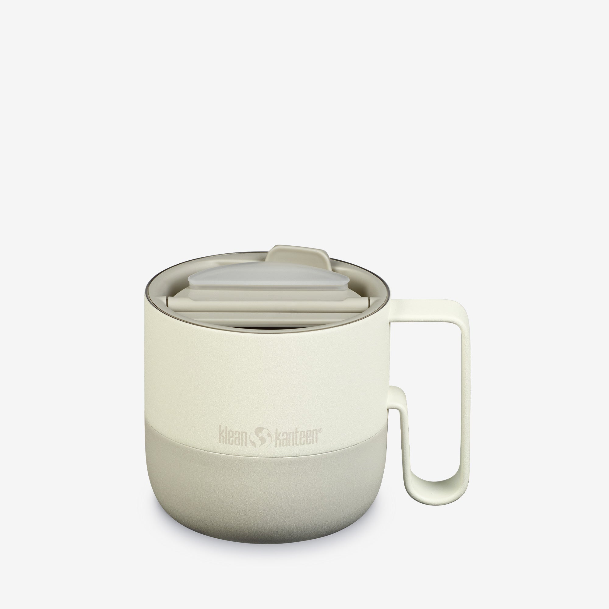 14oz Coffee Mug - Tofu with lid open