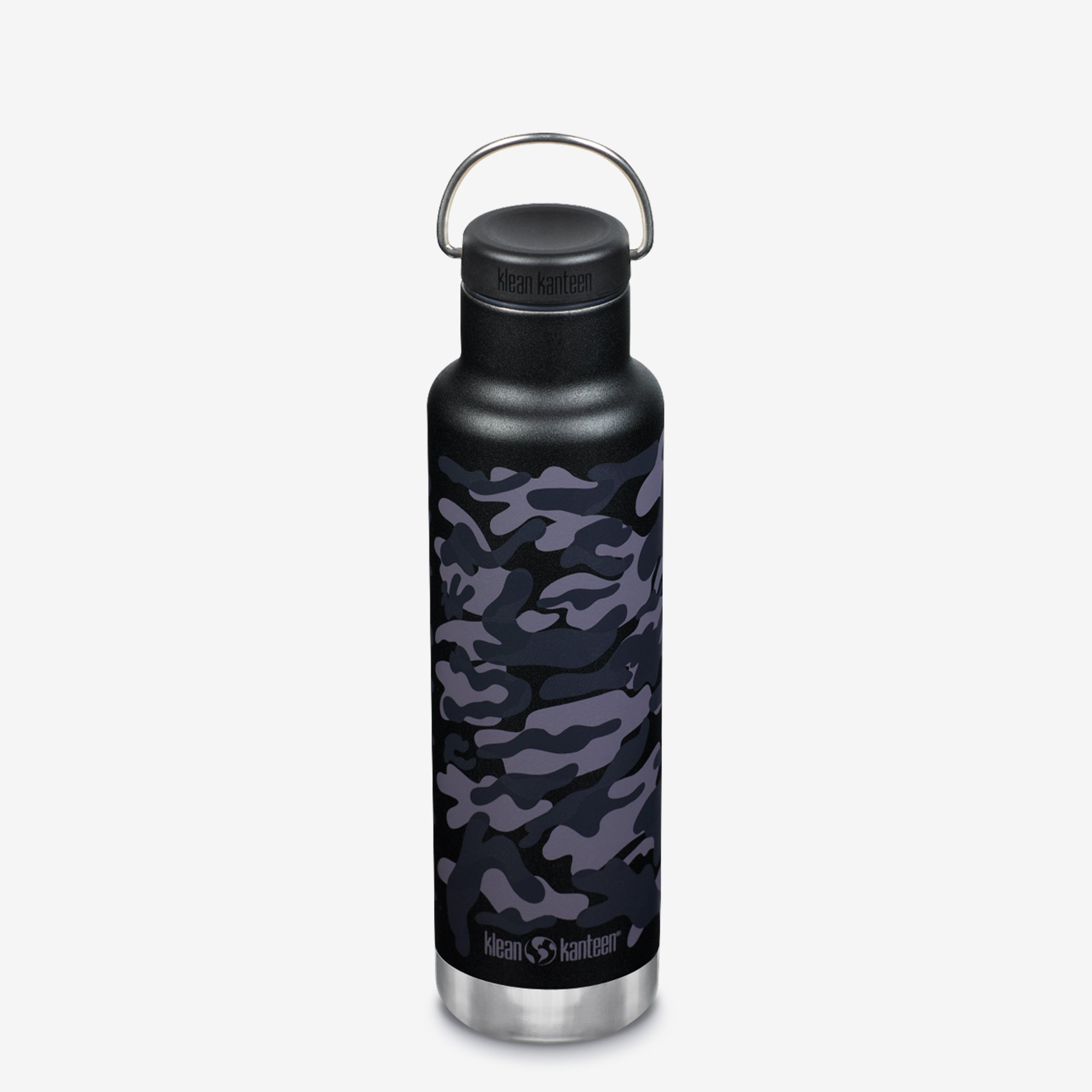 Insulated 20 oz Water Bottle - Black Camo