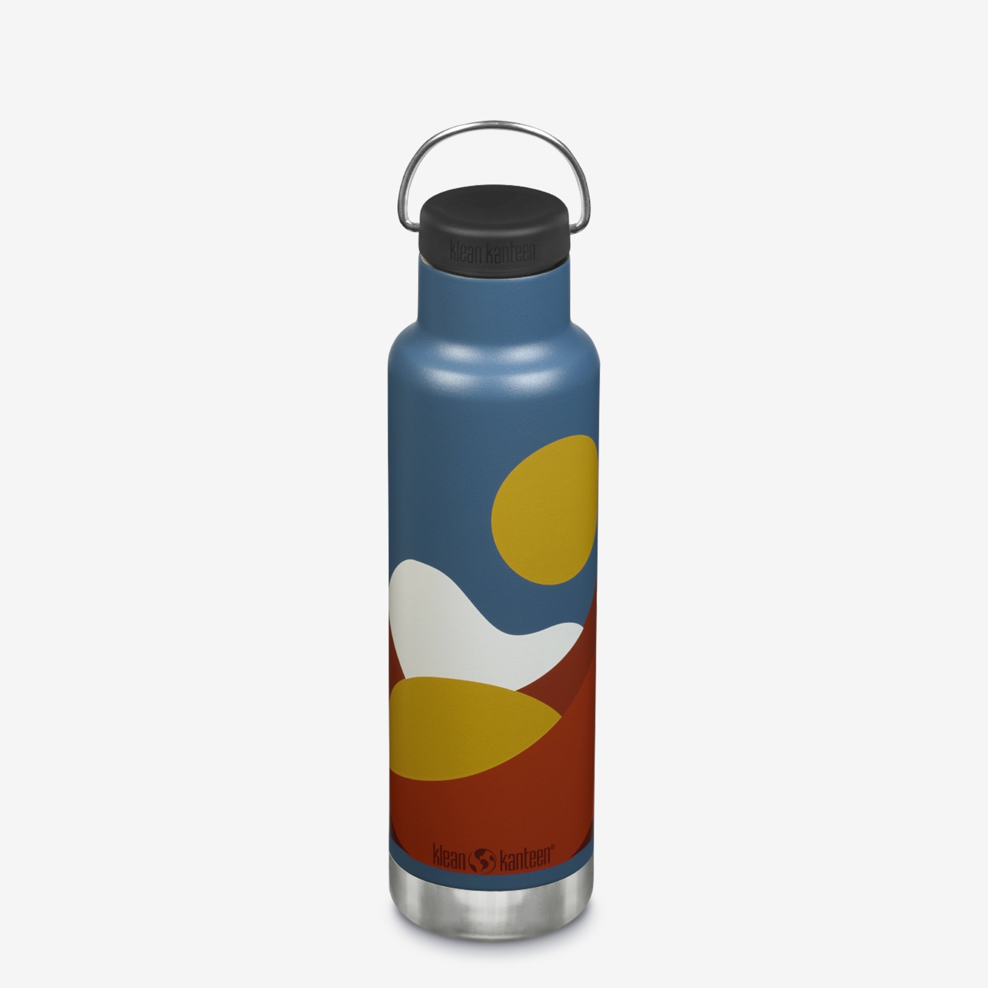 Insulated 20 oz Water Bottle - Blue with Mountains