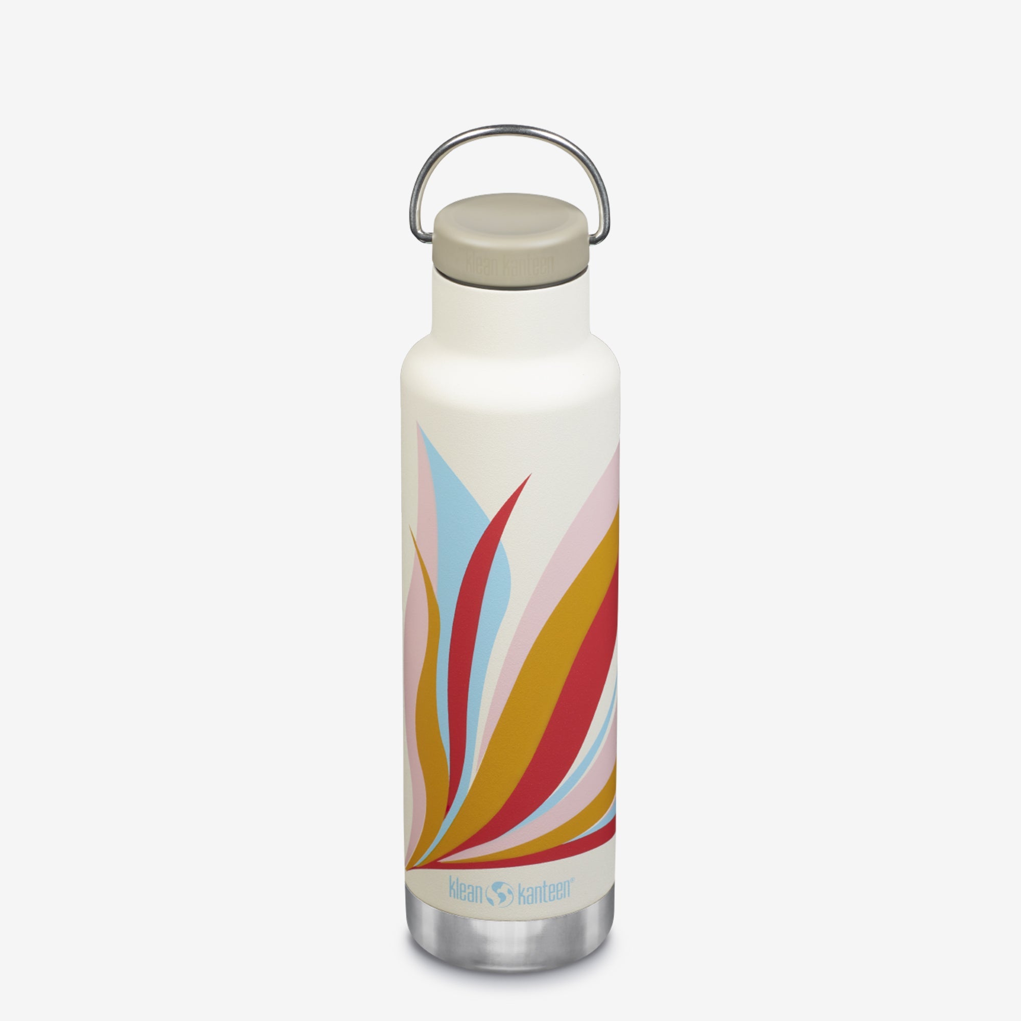 Insulated 20 oz Water Bottle - White with Swish