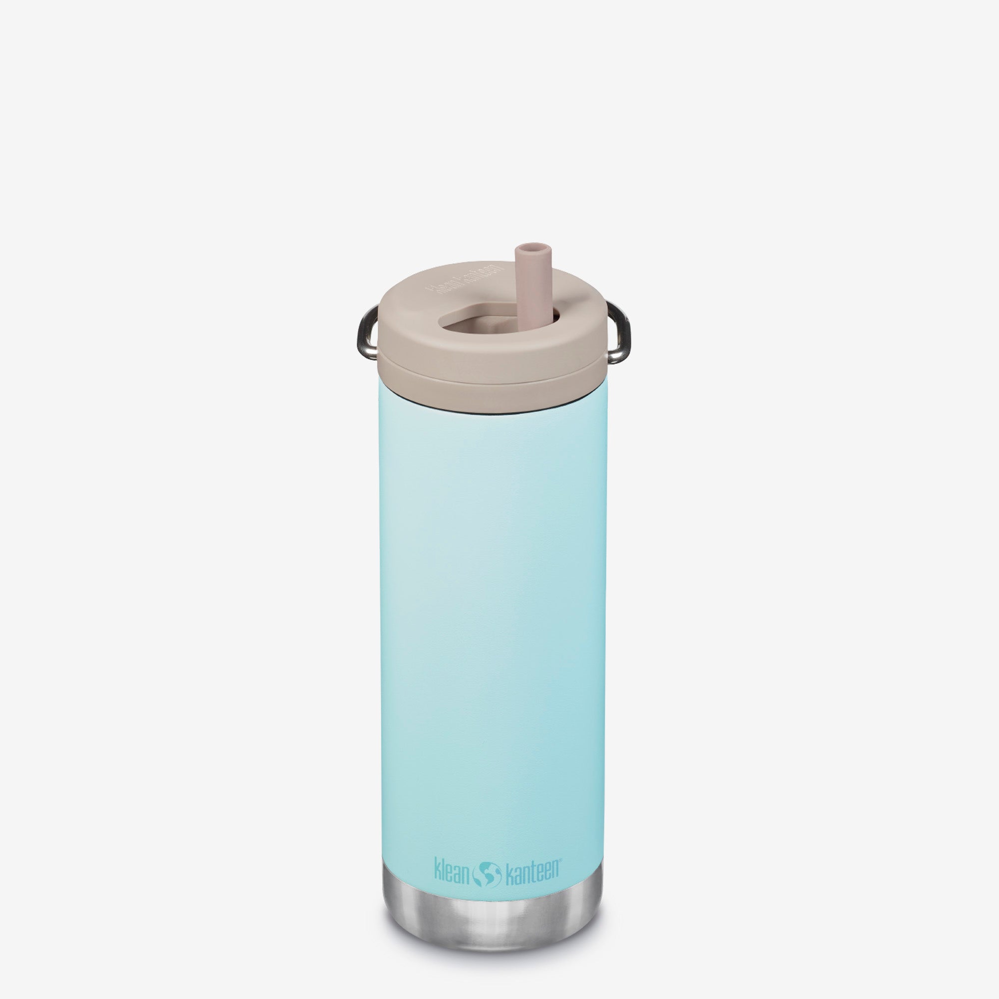 16 oz Water Bottle with Straw Lid - Blue Tint