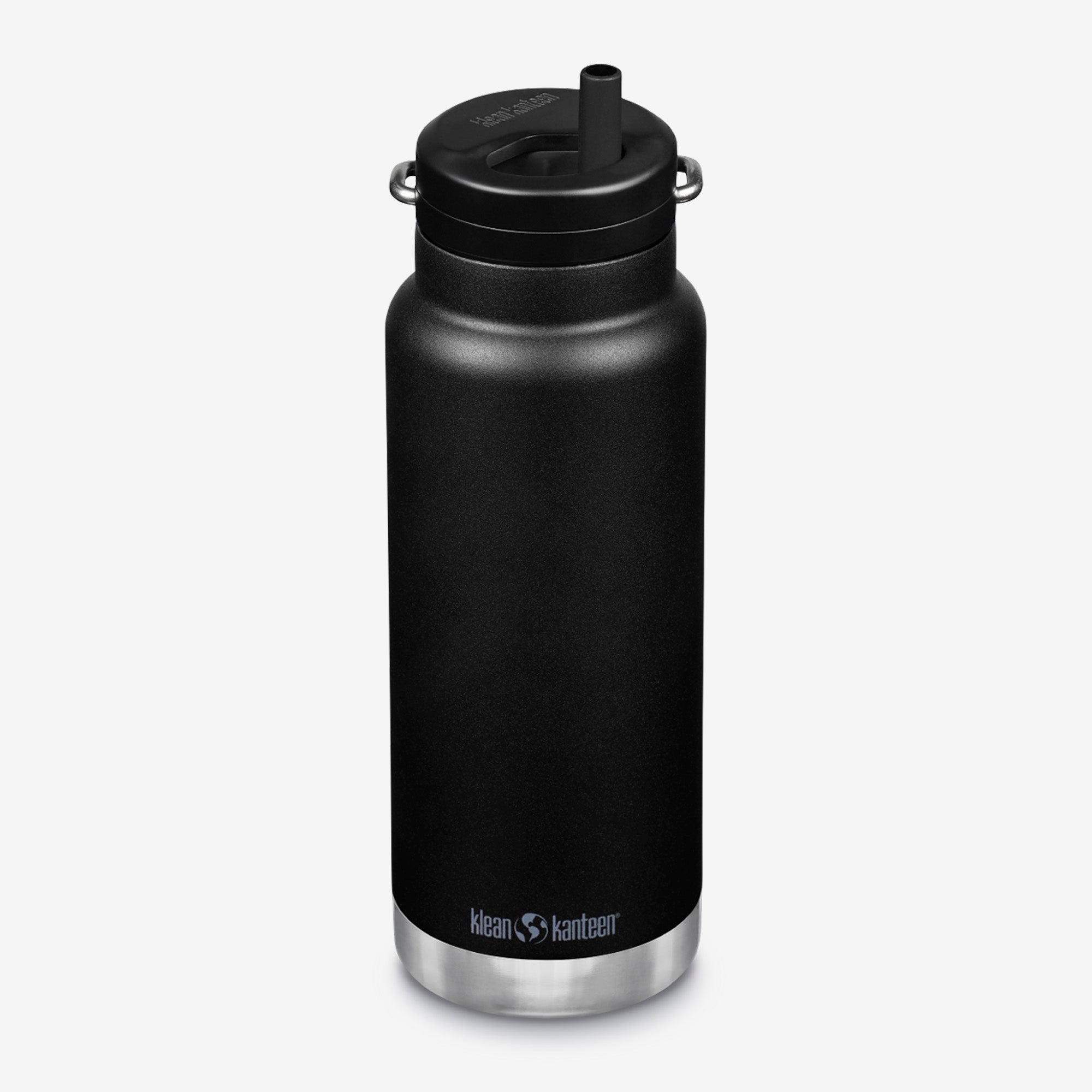 32 oz Water Bottle with Straw - Black